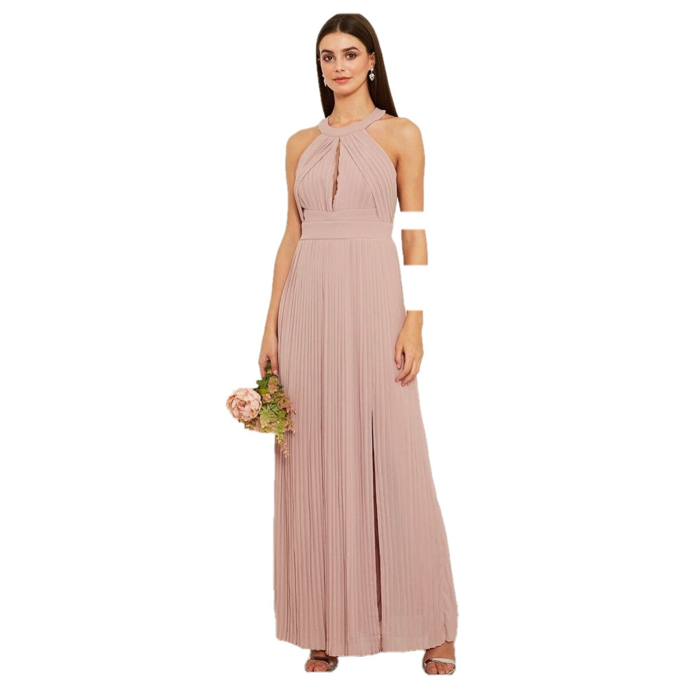 TFNC London Prague Maxi Dress Peach Sz 8 PROM Wedding Cocktail Dress
